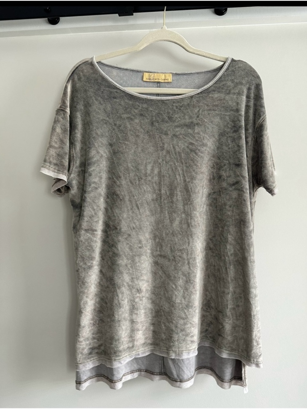 Lizard Thicket Washed Gray Sueded Tee